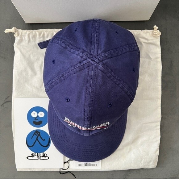 Balenciaga x Colette 2017 Logo Embroidered Campaign Hat Blue *FULL PACKAGING* - Picture 5 of 16